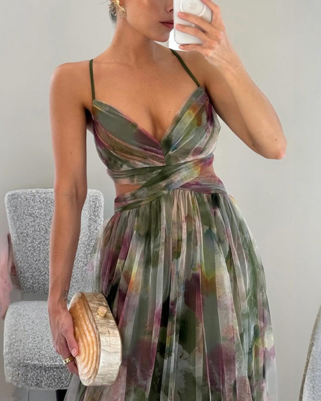 ROSALIA - VESTIDO LARGO CON ESTAMPADO FLORAL