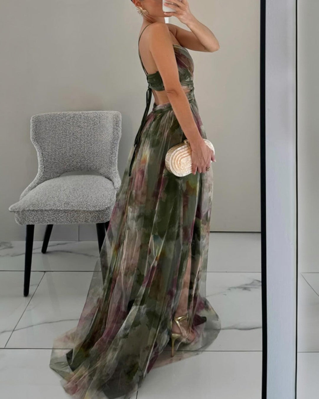 ROSALIA - VESTIDO LARGO CON ESTAMPADO FLORAL