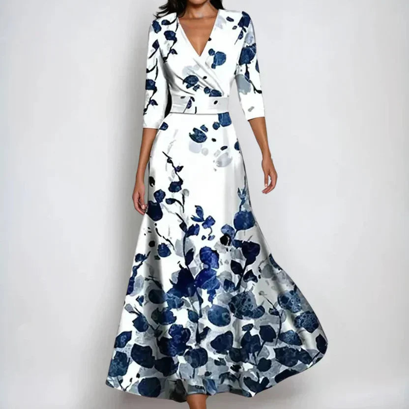 CARMEN - VESTIDO CRUZADO CON ESTAMPADO FLORAL