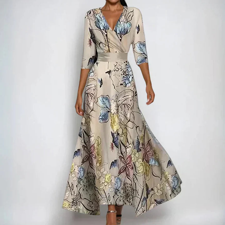 CARMEN - VESTIDO CRUZADO CON ESTAMPADO FLORAL