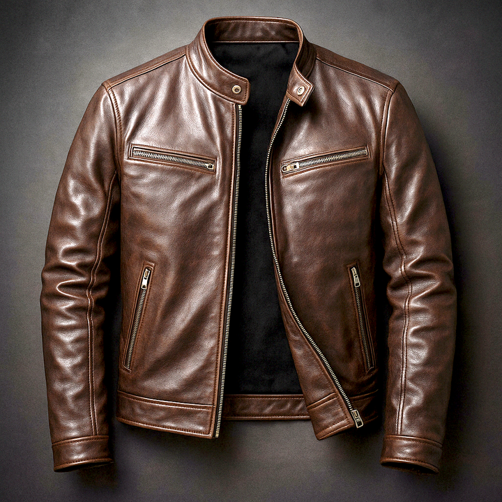 JAVIER - CHAQUETA DE CUERO VINTAGE