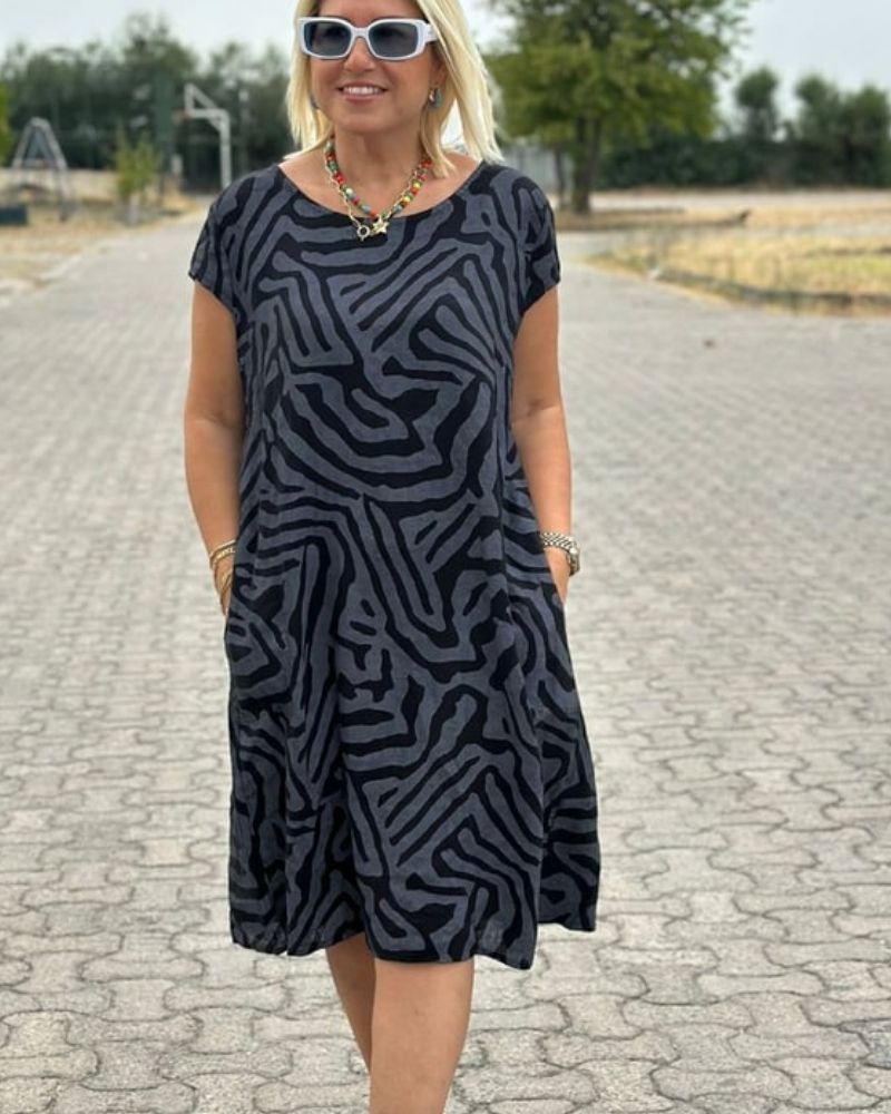 LAURA - VESTIDO DE VERANO DE CUELLO REDONDO