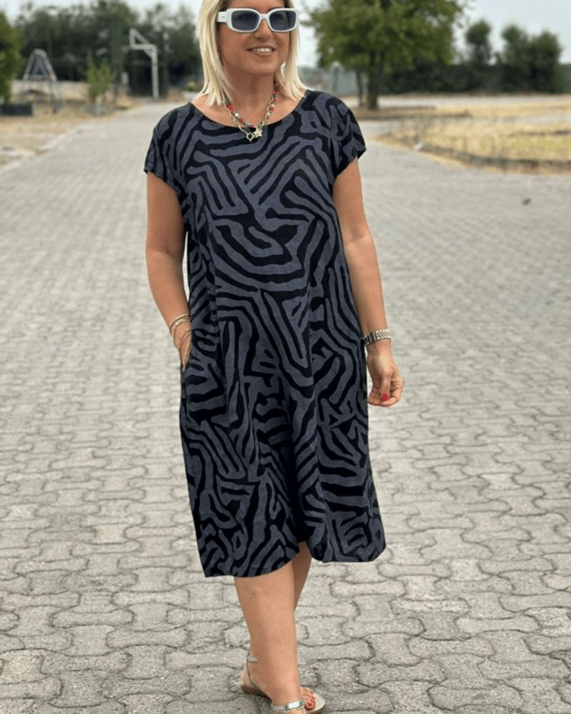 LAURA - VESTIDO DE VERANO DE CUELLO REDONDO
