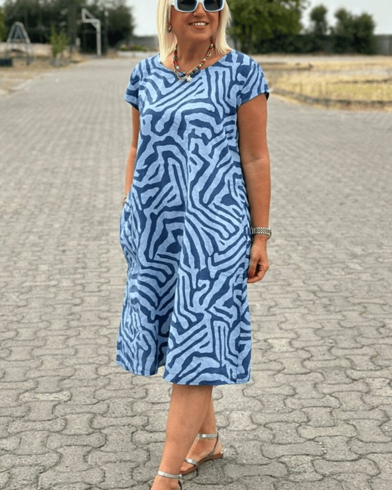 LAURA - VESTIDO DE VERANO DE CUELLO REDONDO