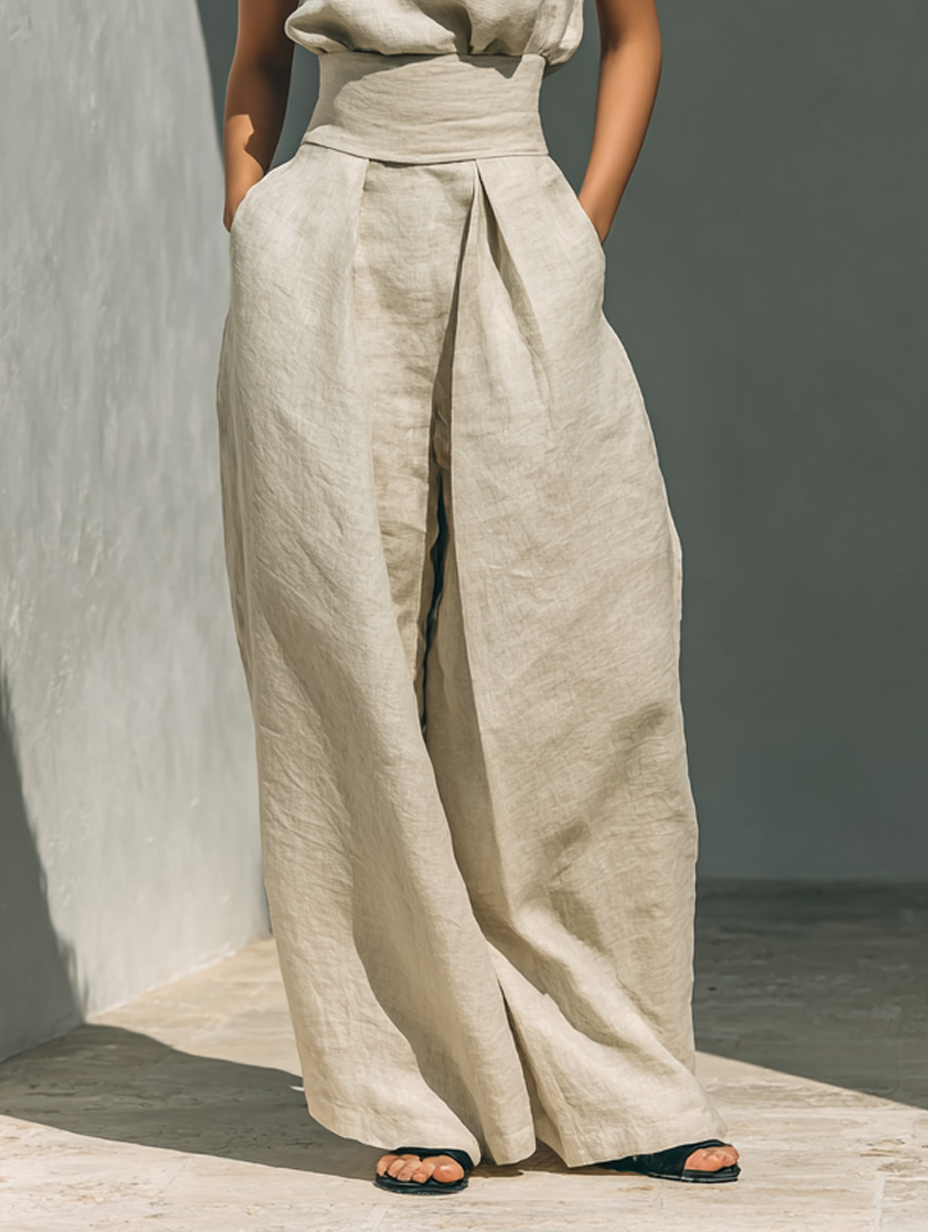 LARA - CONJUNTO MINIMALISTA DE LINO Y ALGODÓN