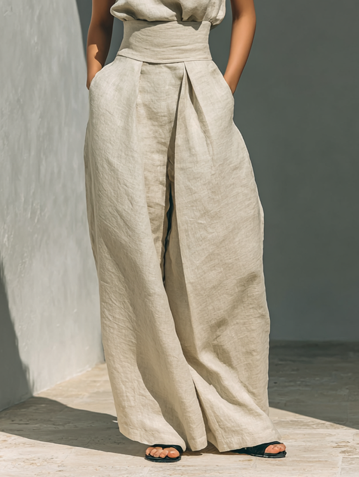 LARA - CONJUNTO MINIMALISTA DE LINO Y ALGODÓN