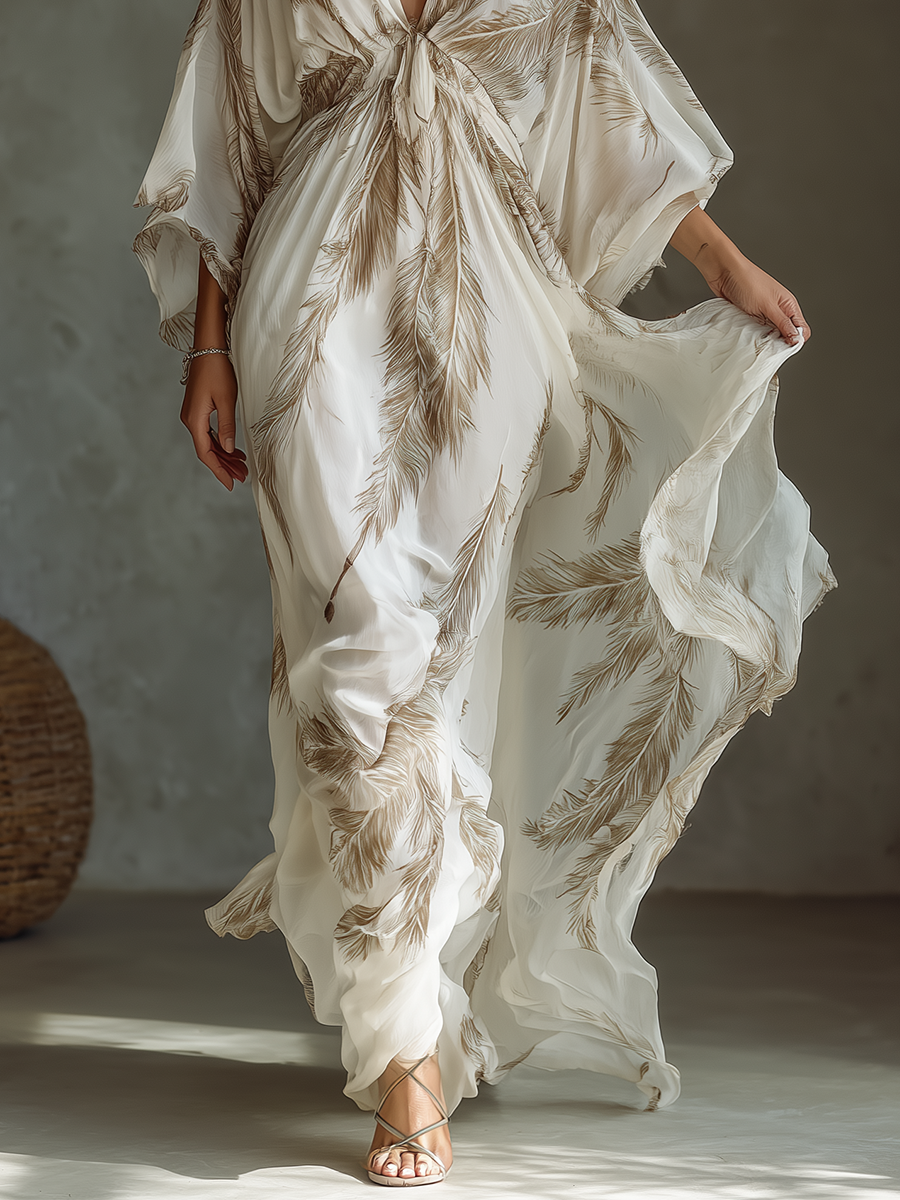 FELISA - VESTIDO MAXI BOHEMIO DE GASA