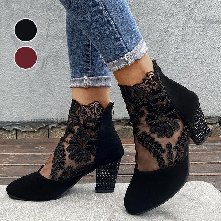 YAIZA - BOTINES ELEGANTES DE ENCAJE