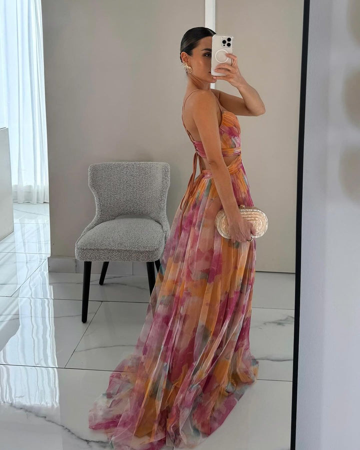 ROSALIA - VESTIDO LARGO CON ESTAMPADO FLORAL