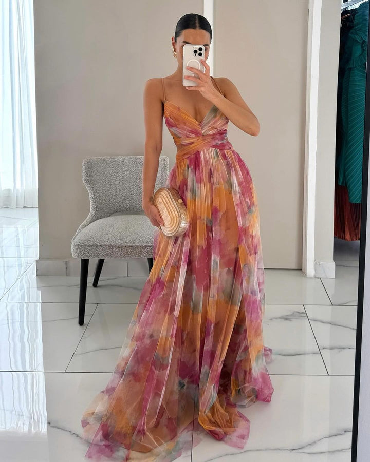 ROSALIA - VESTIDO LARGO CON ESTAMPADO FLORAL