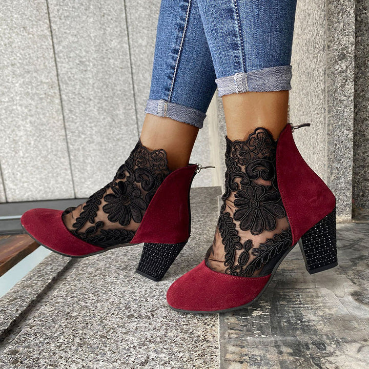 YAIZA - BOTINES ELEGANTES DE ENCAJE