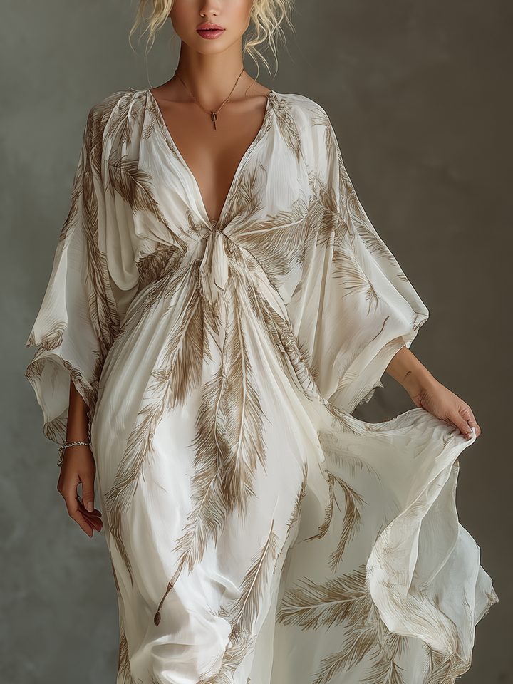 FELISA - VESTIDO MAXI BOHEMIO DE GASA