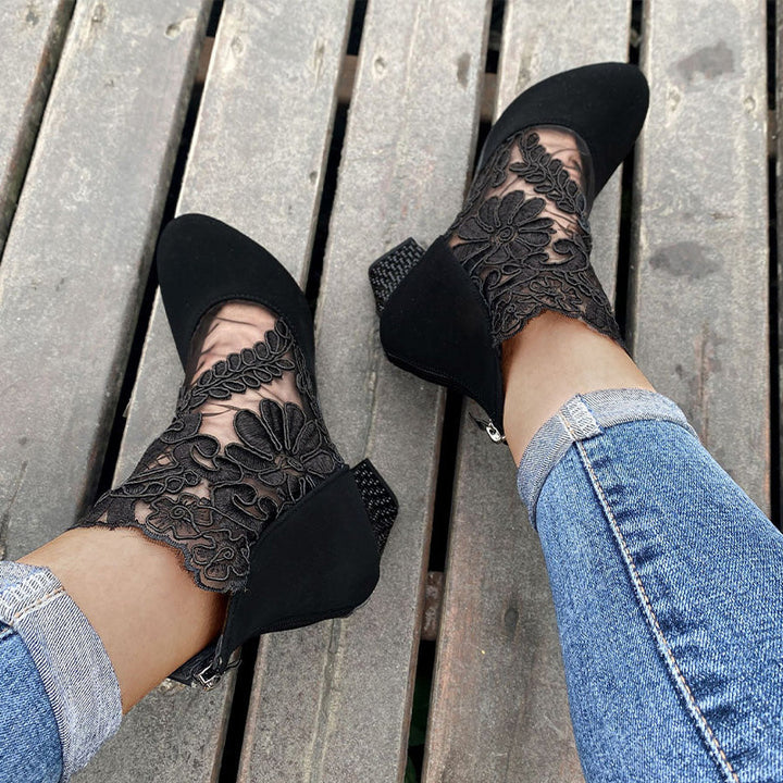 YAIZA - BOTINES ELEGANTES DE ENCAJE