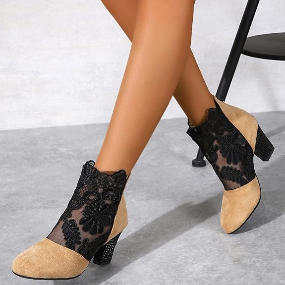 YAIZA - BOTINES ELEGANTES DE ENCAJE