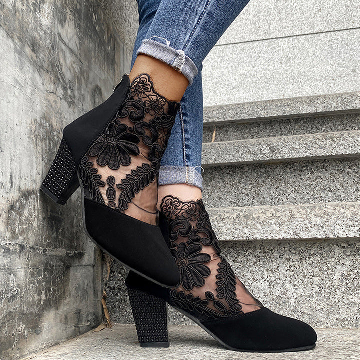 YAIZA - BOTINES ELEGANTES DE ENCAJE
