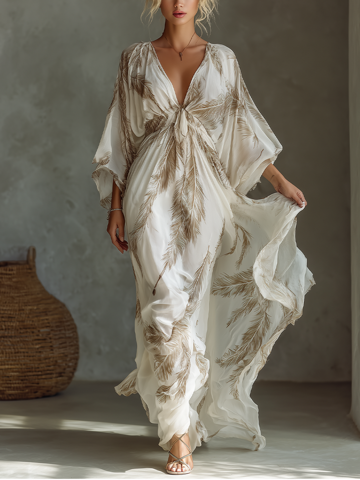 FELISA - VESTIDO MAXI BOHEMIO DE GASA