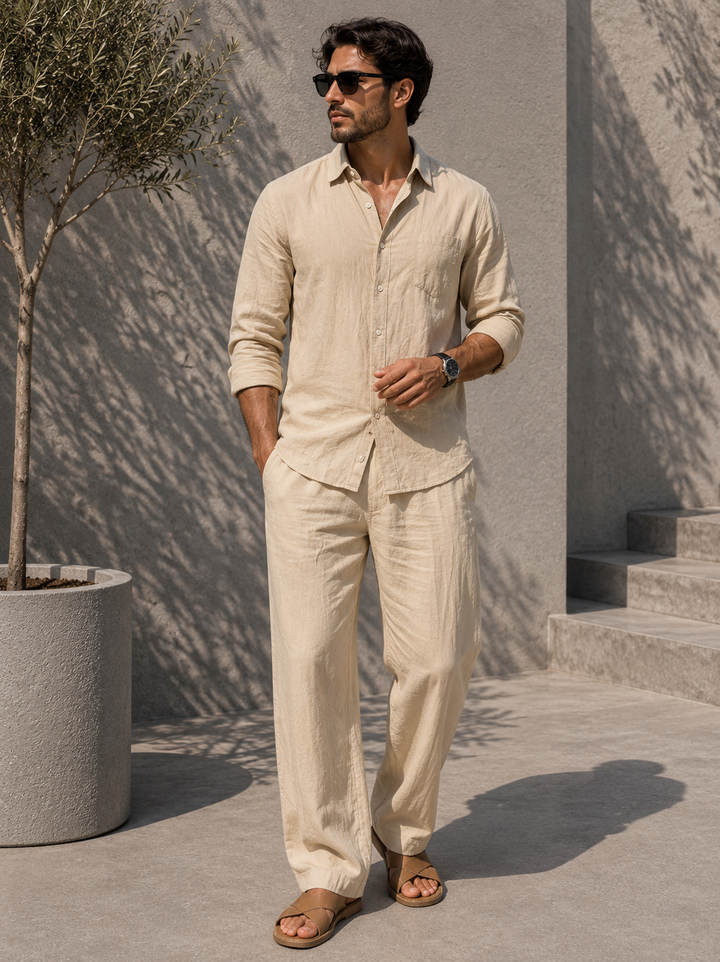 CRISTIAN | CONJUNTO PREMIUM DE LINO NATURAL