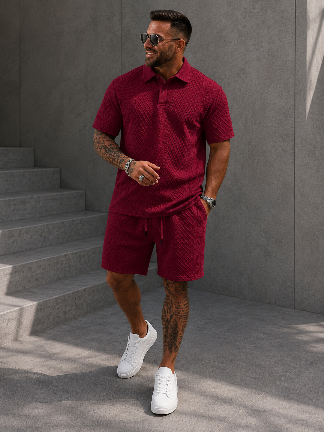 ADRIAN · CONJUNTO JACQUARD RESORT
