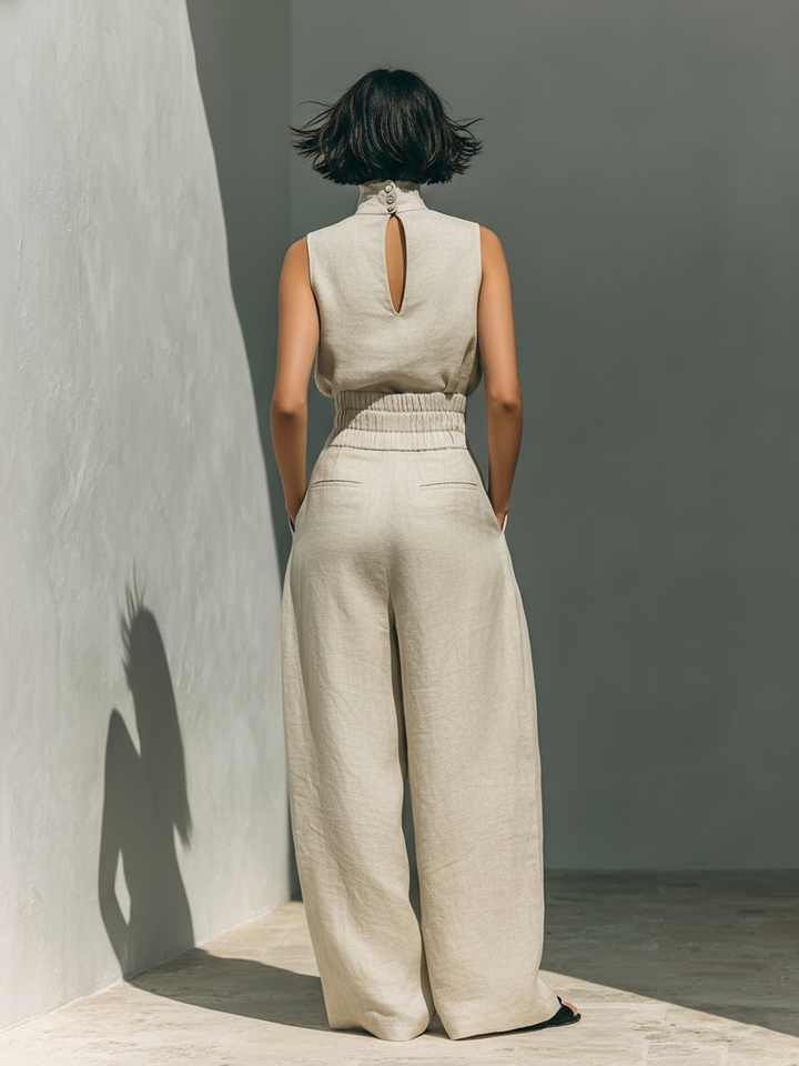 LARA - CONJUNTO MINIMALISTA DE LINO Y ALGODÓN