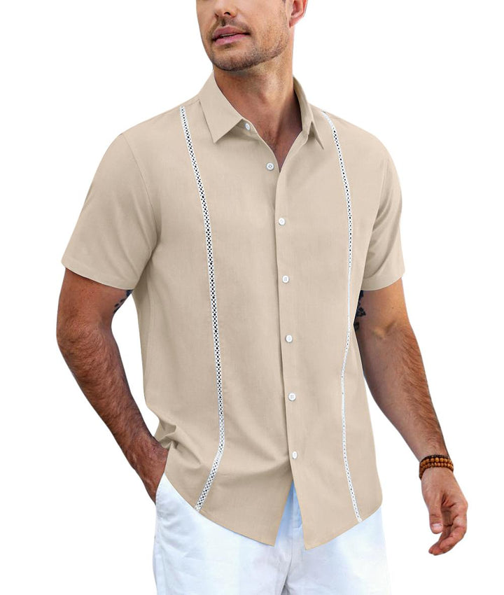 Summer Casual Cuban Guayabera Shirt (US Only)