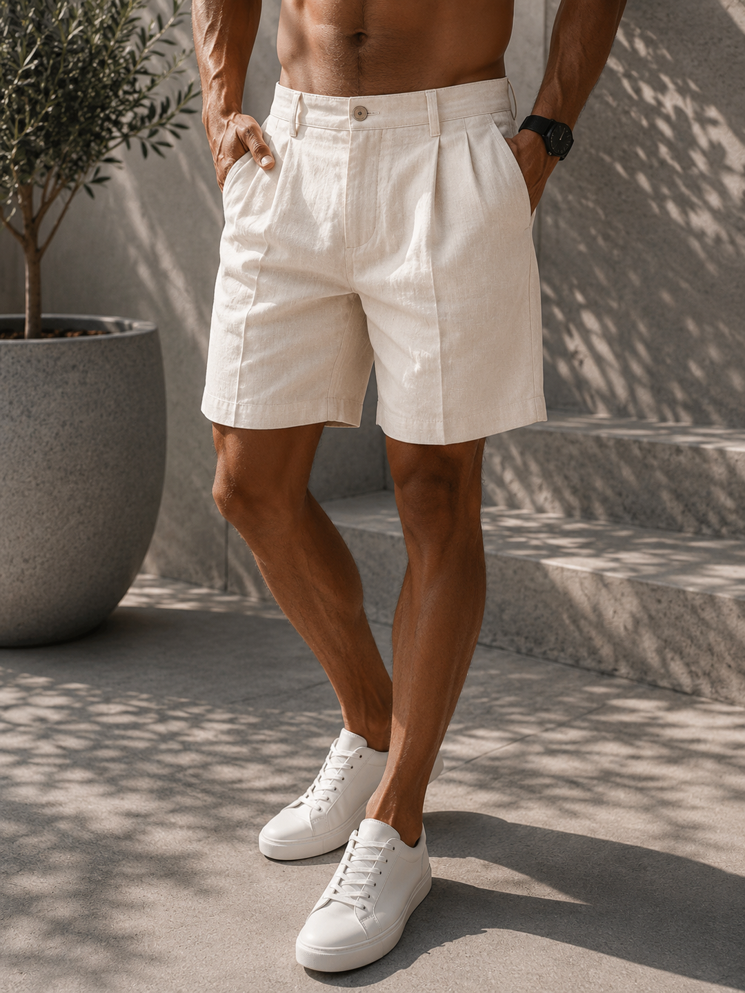 LUCA · SHORTS PREMIUM DE LINO Y ALGODON