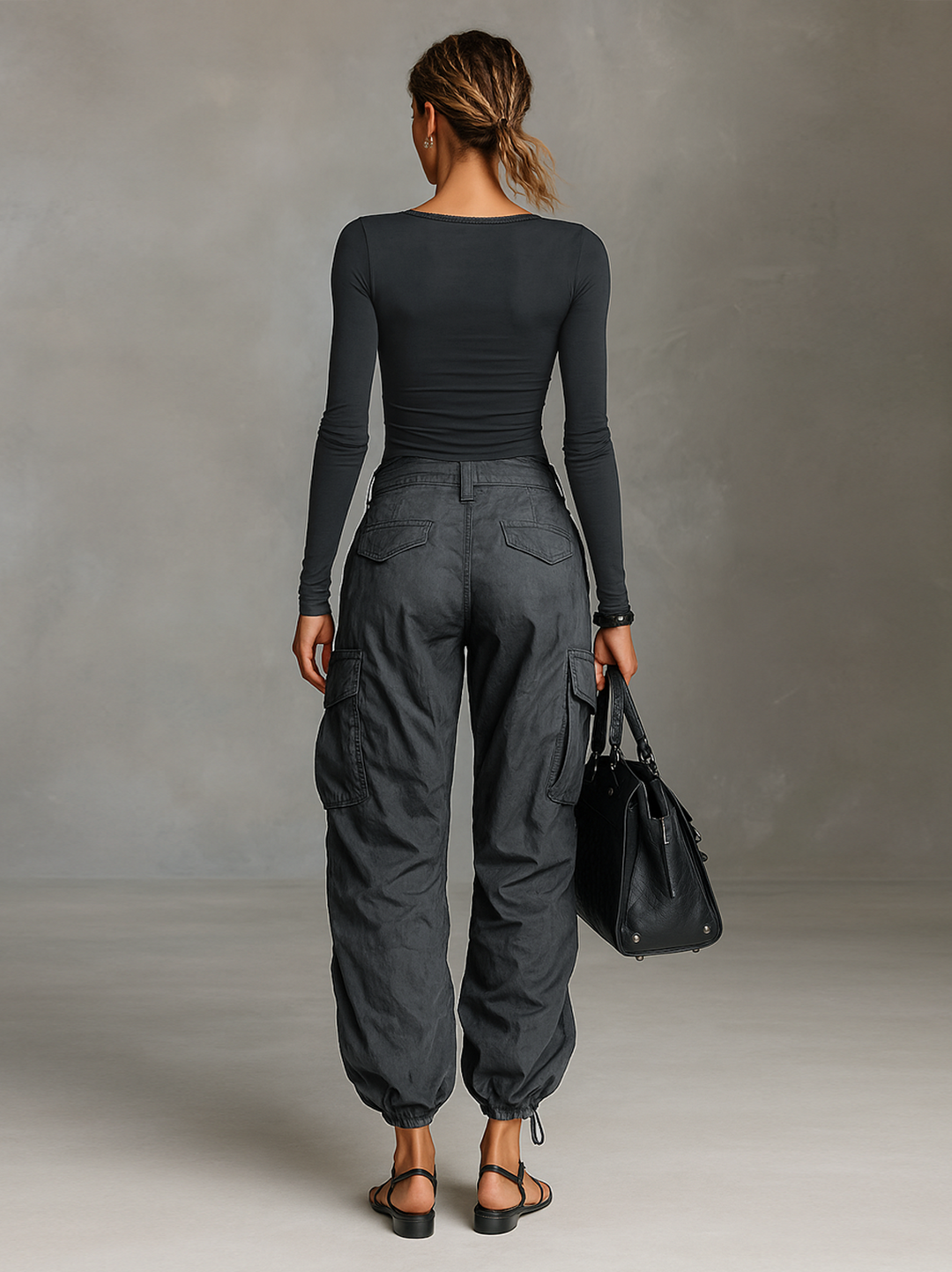 ROSA - CONJUNTO STREETWEAR PREMIUM + TOP + CARGO