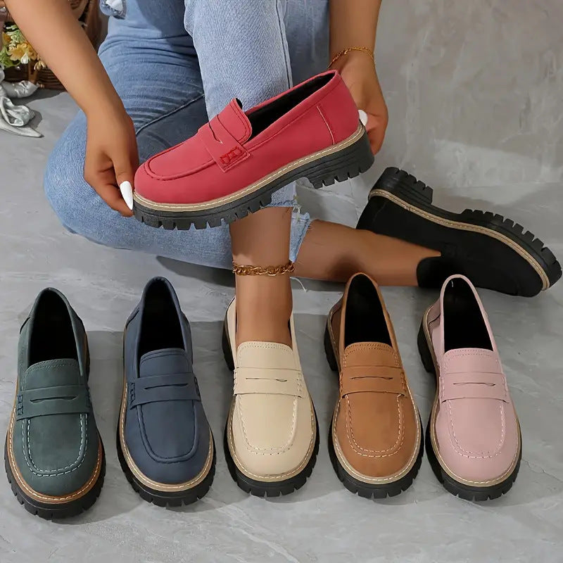 DUNIA - MOCASINES ELEGANTES DE SUELA GRUESA