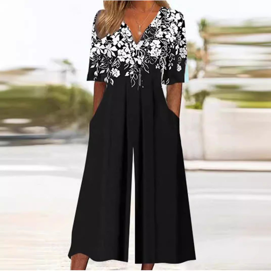 VALERIA - MONO ELEGANTE DE PIERNA ANCHA