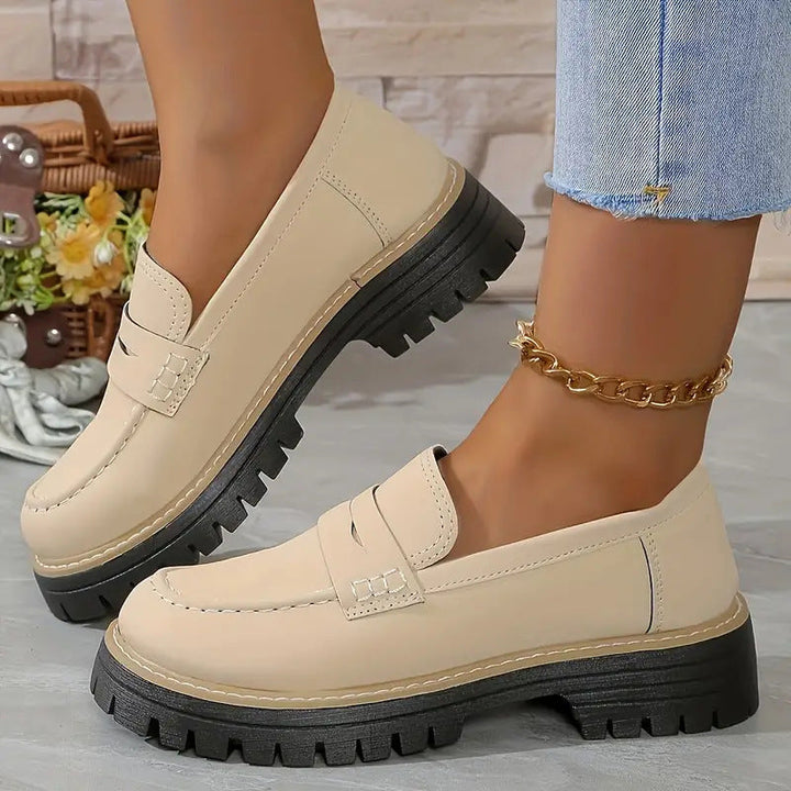 DUNIA - MOCASINES ELEGANTES DE SUELA GRUESA