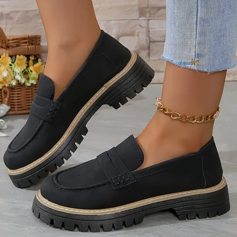 DUNIA - MOCASINES ELEGANTES DE SUELA GRUESA
