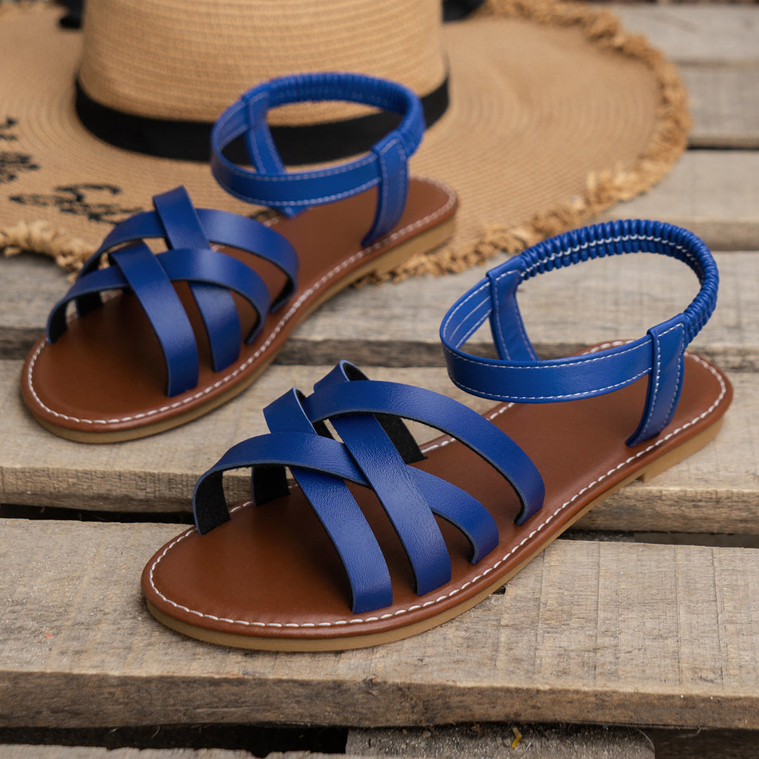 NAIARA - SANDALIAS PLANAS CRUZADAS