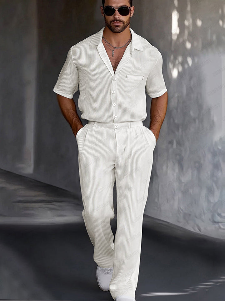 Elevated Casual Textured 2-Piece Set