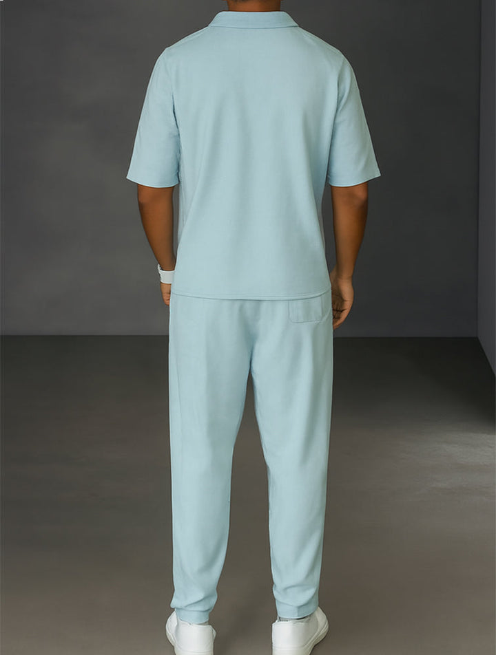 Practical Casual Shirt Pants Matching Set