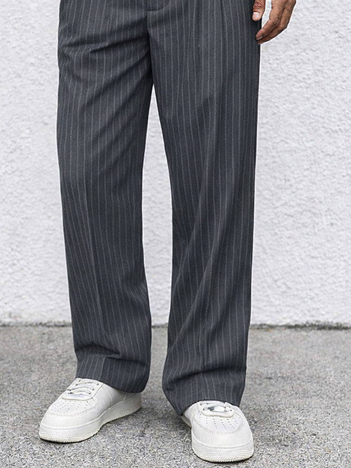 Smart Casual Stripe Straight Leg Pants