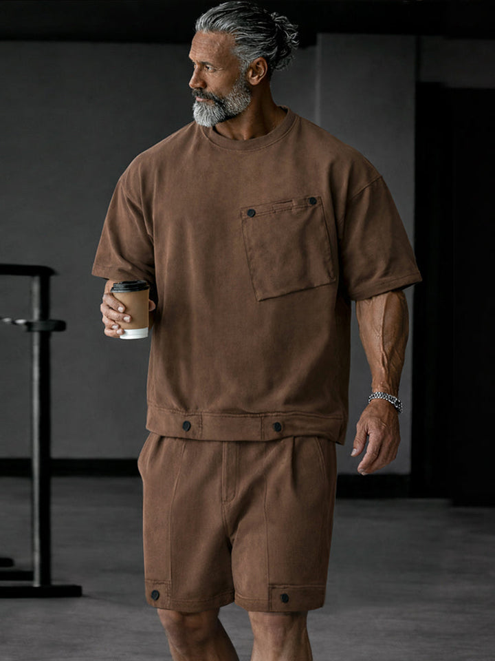 Unique Athleisure T-shirt and Shorts Set