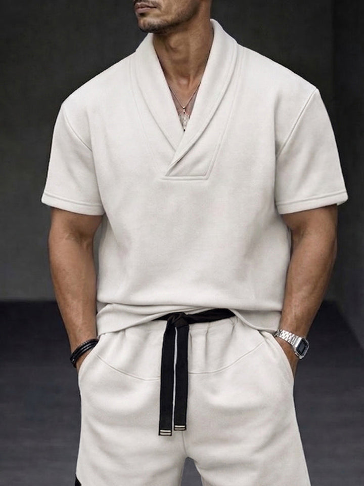 Urban Athleisure Shawl Collar Matching Set