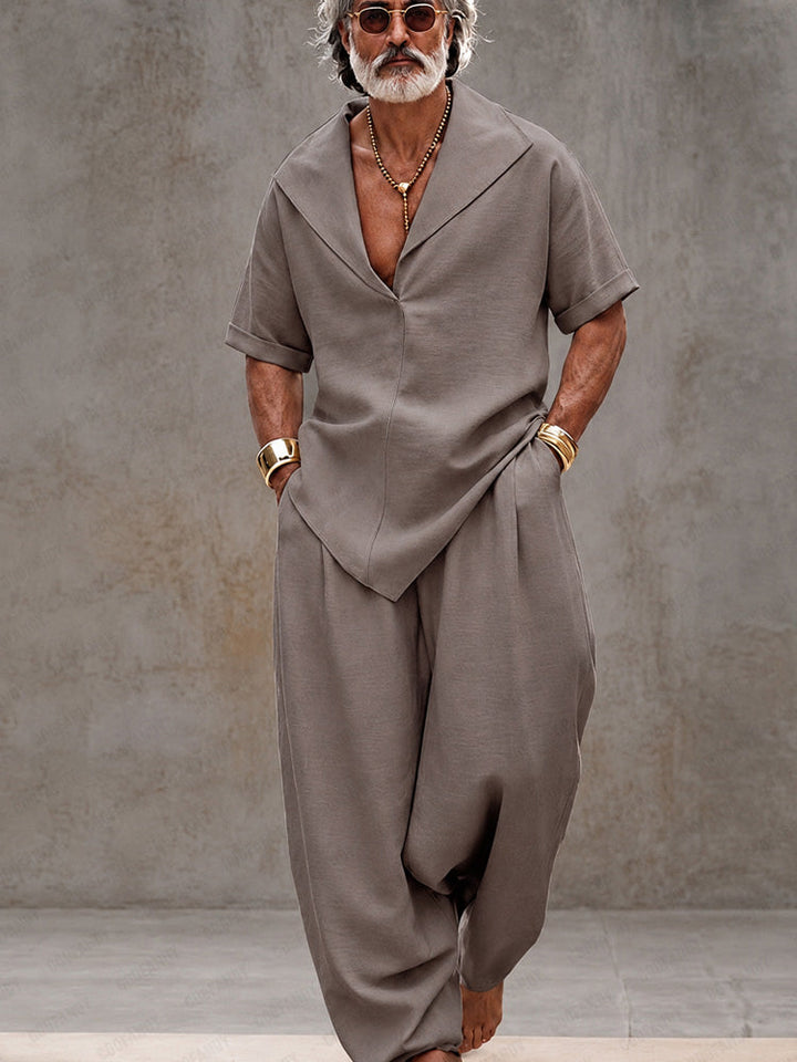 Casual Minimalist Loose Fit Matching Set