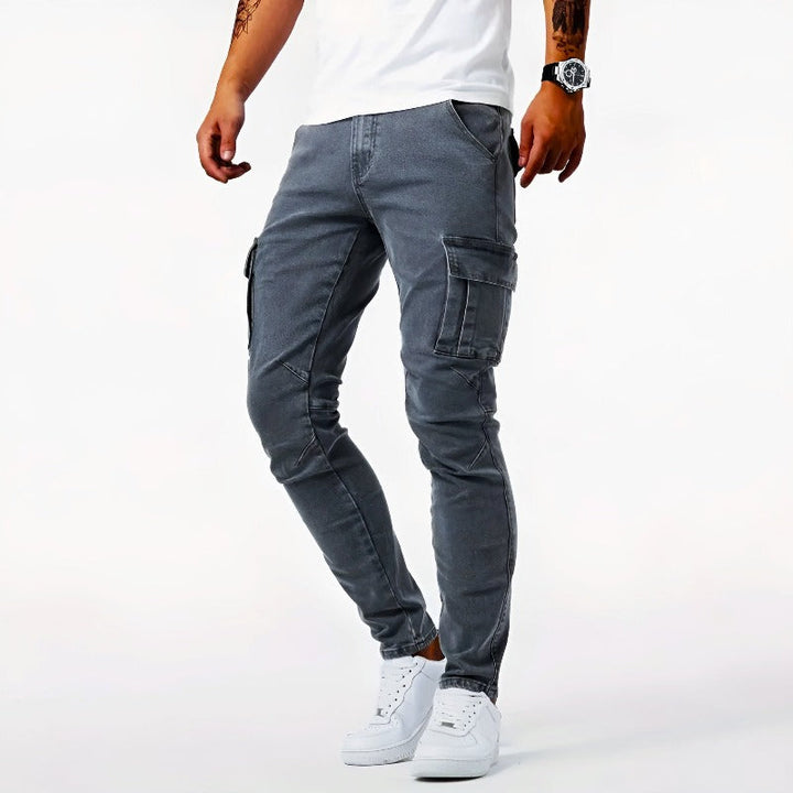 SEBASTIÁN -  JEANS CARGO ELÁSTICOS 4D