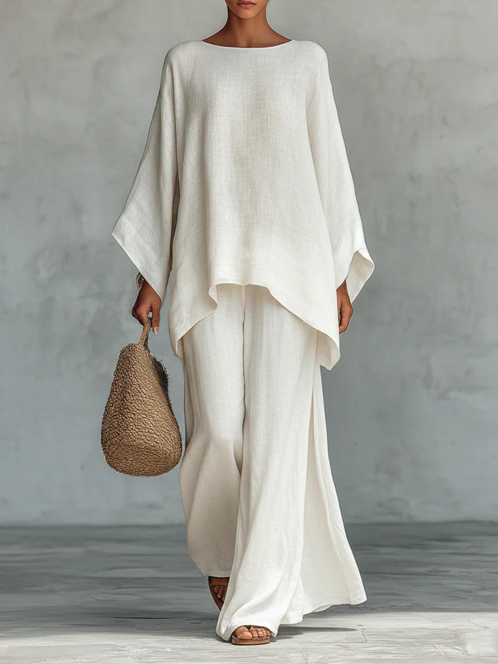 AMPARO - CONJUNTO MINIMALISTA DE LINO