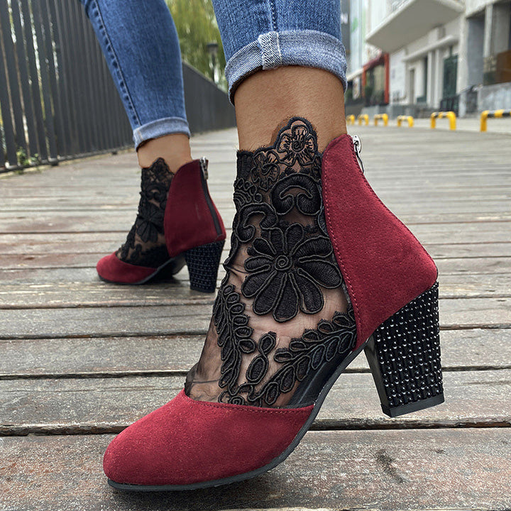 YAIZA - BOTINES ELEGANTES DE ENCAJE