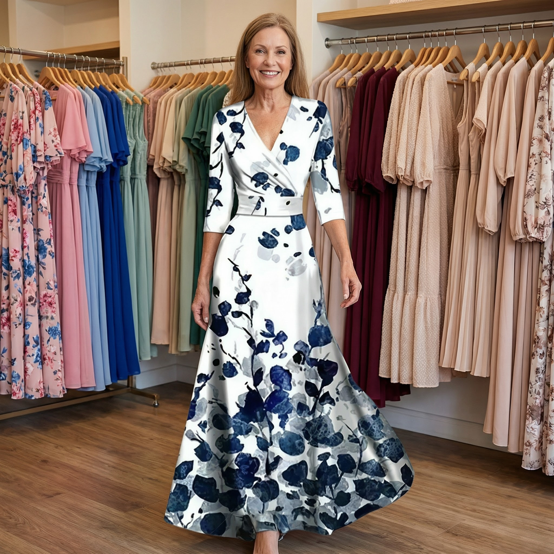 CARMEN - VESTIDO CRUZADO CON ESTAMPADO FLORAL