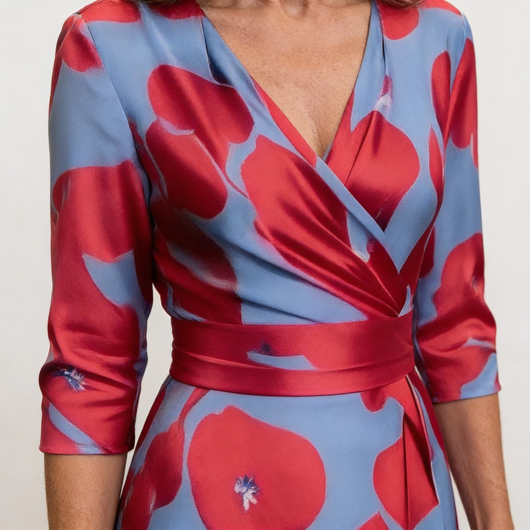 CARMEN - VESTIDO CRUZADO CON ESTAMPADO FLORAL