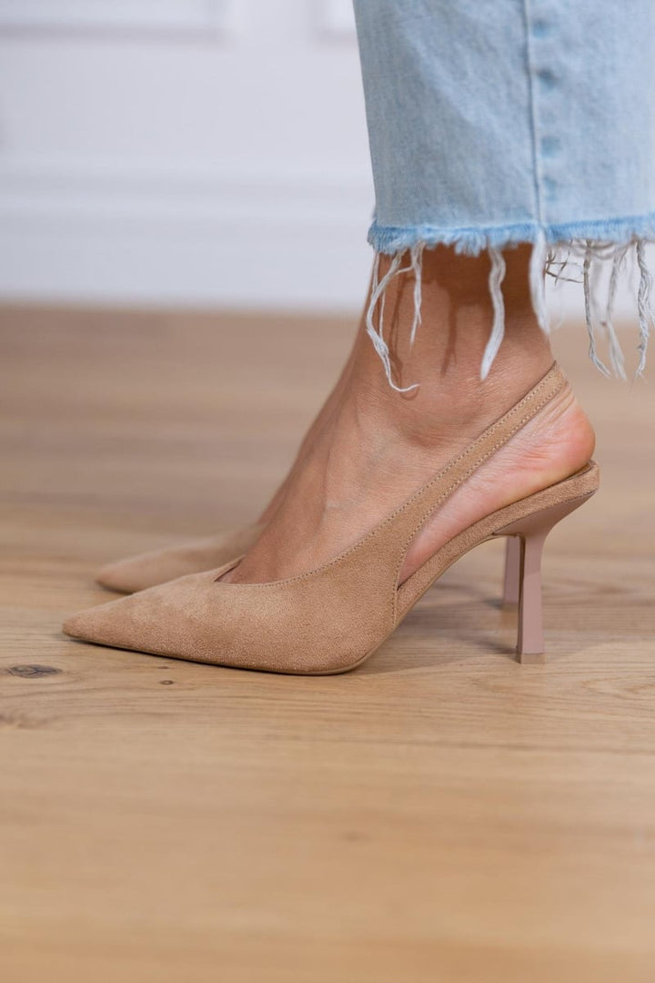 MALENA - TACONES BAJOS NUDE