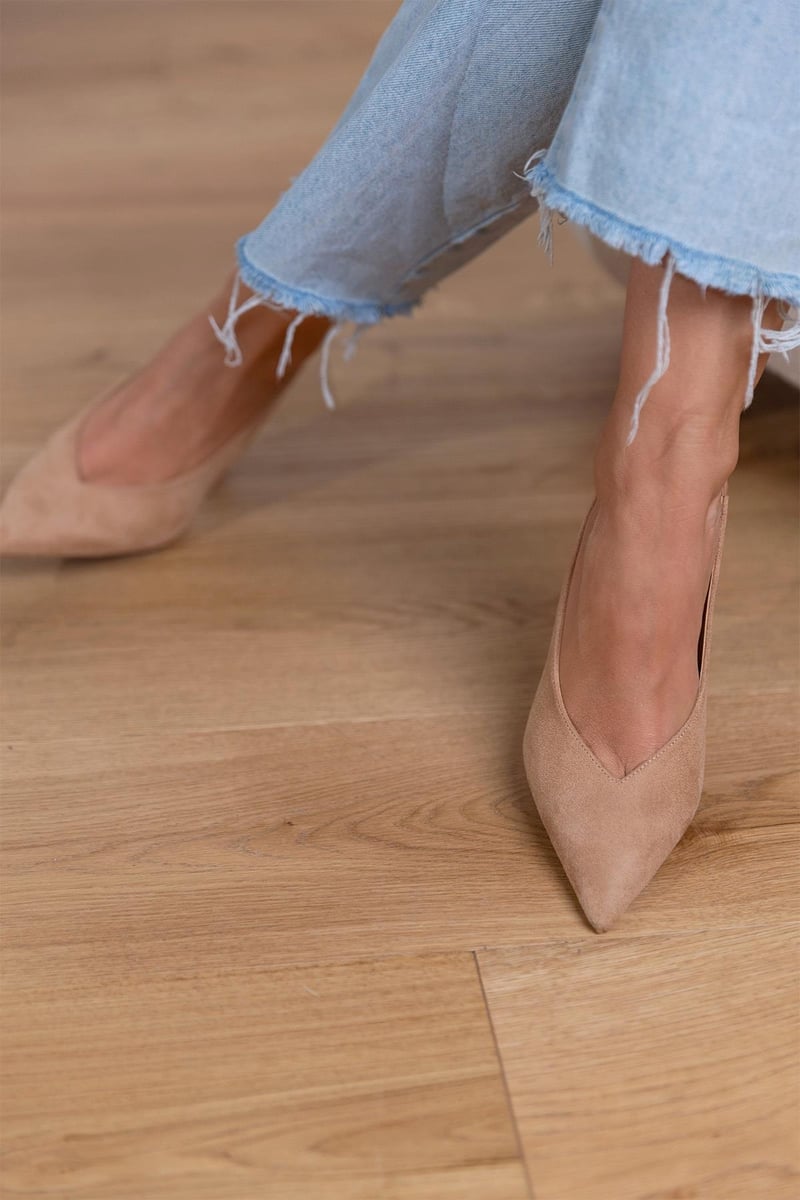 MALENA - TACONES BAJOS NUDE