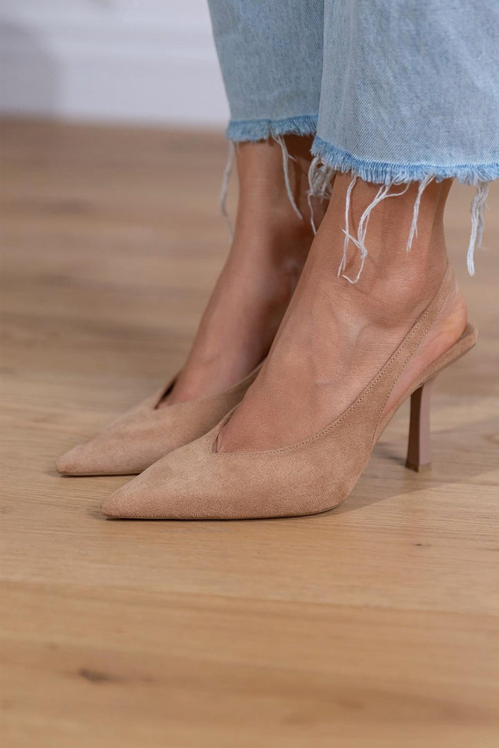 MALENA - TACONES BAJOS NUDE